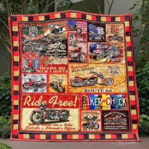 Biker Chick Quilt Blanket Bn14  Quilt